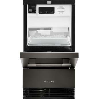 KitchenAid 18 Inch Automatic Ice Maker With Drop-Down Door And Pump: Black Ore — thumbnail 13